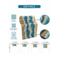 thumbnail image 6 of Coastal Beach Watercolor Wavy Table Runner 13x60in Non-Slip Cotton Linen Table Runners, Summer Ocean Waves Dresser Scarves TableRunner for Dinner Kitchen Dining Wedding Party, 6 of 9