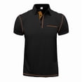 thumbnail image 3 of Men's Short Sleeve Henley Pullover Light Weight Tee Shirts Button Shirt Top for Summer Casual Black M, 3 of 9