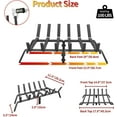 thumbnail image 2 of Flat Bar Fireplace Grate Heavy Duty Solid Steel Fireplace Log Grate with Support Legs Firewood Rack Outdoor for Backyards Courtyards Terraces Fireplaces, 2 of 6