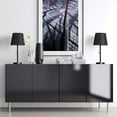thumbnail image 6 of HAITRAL Two Set Black Modern Metal Lamp Pull Chain Light Table Reading Lamp, 6 of 7