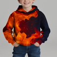 thumbnail image 2 of Piuwrlz Fall Winter Hoodies Pullover Boys with Pockets Warm Casual Hood Sweatshirts Orange Size 7 Years, 2 of 8