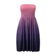 thumbnail image 4 of B91xZ Robes Printemps Été pour Femmes 2024 Robe Maxi Sans Manches Col en V Robe Longue Boho Taille Haute Robe Trapèze à Volants, Violet L, 4 of 5