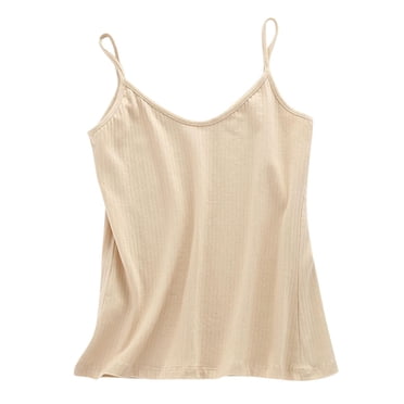 ZyeKqe Plus Size Tank Tops for Women Spaghetti Strap Sleeveless Shirts Casual V Neck Undershirts Base Layer Loungewear