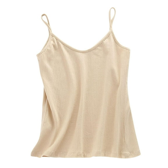 Ltctricy Camisole Tops for Women Soft Cotton Spaghetti Strap V Neck Solid Color Tank Tops Casual Basic Sleeveless Shirts