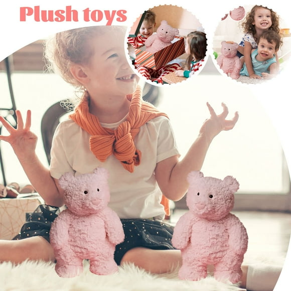 JEy-cat Amuseables Pink Bear Peluches Jouetanimal en Peluche Doux Amuseables Pink Bear Câlinjouets en Peluche Douxcadeau Idéal de Pâques