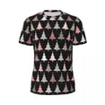 thumbnail image 4 of T Shirt For Men Christmas Tree Pink And Green Novelty Sports T-Shirts Short Sleeve Quick-drying Tops, 4 of 7