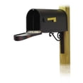 thumbnail image 4 of Special Lite Products TC-BWN-FS-1008-BLK Classic Curbside Mailbox with Baldwin Front Single Mailbox Mounting Bracket - Black, 4 of 4
