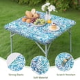 thumbnail image 4 of Colorful Tie Dye Pattern Square Fitted Tablecloth with Elastic Edge,Square Table Cover,Washable Elastic Table Cover for Home Kitchen Party Decor 36"x36", 4 of 6