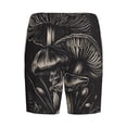 thumbnail image 2 of Lsque Monochrome Mushroom Artwork Mens Sleep Pajama Shorts,Short Pajama Pants, Cotton Ultra-Soft Knit-3X-Large, 2 of 9