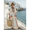 thumbnail image 1 of Three-quarter sleeve patch pocket kaftan dress, 1 of 6