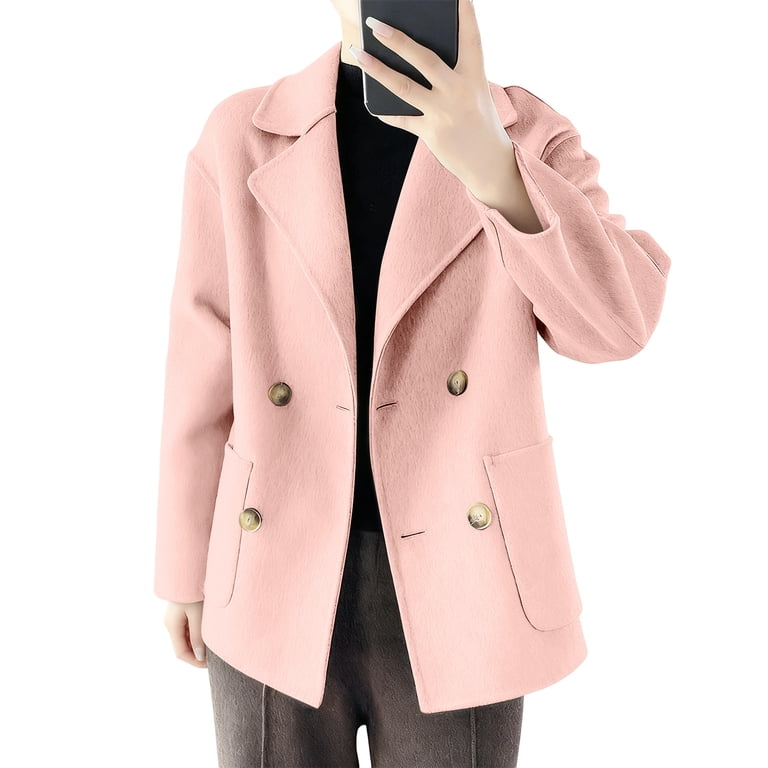ladies plus size dress coats Plus Size Pea Coat For Women Long Overcoat Elegant Winter Jacket Coats