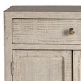 thumbnail image 3 of Benjara Lia Small Accent Cabinet- 2 Door- Drawer- Antique Style Whitewash Wood, 3 of 5