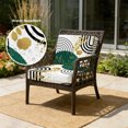 thumbnail image 2 of Outdoor Patio Cushion Covers 2 Pack Mid Century Modern Patio Chair Cushion Covers with Ties and Zipper Abstract Leaves Waterproof Outdoor Seat Cushion Covers for Patio Furniture 22"x20", 2 of 7