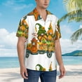 thumbnail image 5 of Daiia Thanksgiving Truck Hawaiian Shirt for Men Gentle Cotton Regular Short Sleeve Casual-Medium, 5 of 9