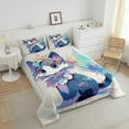 thumbnail image 3 of Cartoon Cat Comforter Set King Size Bedding Sets Watercolor 3D Anime Bed Comforter, Cute Pets Comforter for Animal Lovers Enthusiast Kawaii Anime Decor Design Quilt Teens, 3 of 6
