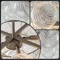 thumbnail image 4 of Longree Cluster Bubble Ball Glass Chandelier, silver Finish and Clear Ribbed Blown Glass Chandeliers, Semi Flush Mount Ceiling Light Fixture 20" Dia, 4 of 9