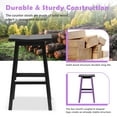 thumbnail image 2 of YRLLENSDAN Counter Height Bar Stools Set of 2, 30 Inch Backless Barstools 2 Set Wooden Farmhouse Kitchen Counter Stools for Kitchen Counter, Black, 2 of 7