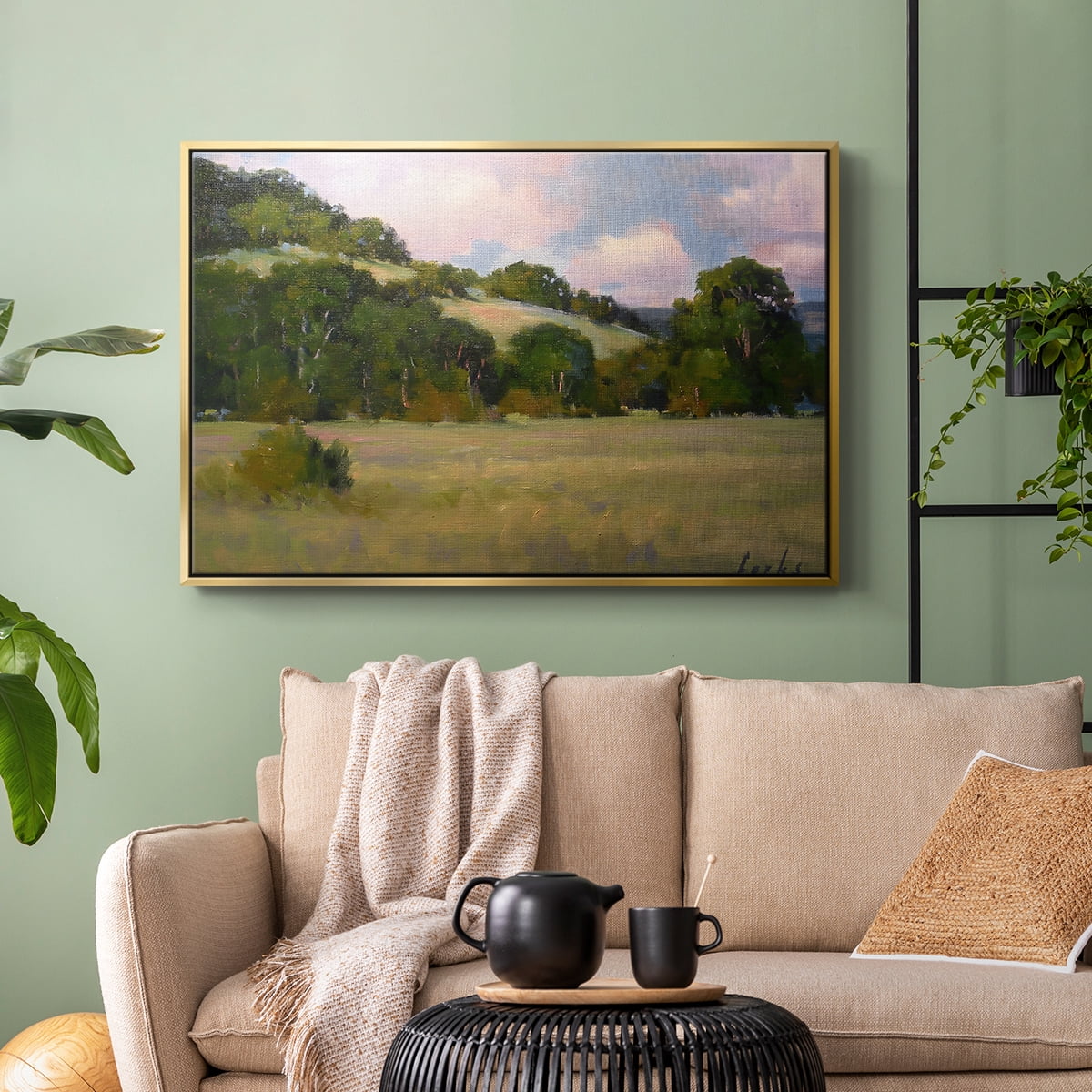 Vintage Landscape-CCXLVII By Wexford Home Framed in Gold Wood Gallery Wrapped Canvas 17 in. x 25 in.