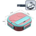 thumbnail image 1 of Nouvelle Boîte à Lunch en Acier Inoxydable Boîte Bento Portable Multifonctionnelle avec Compartiments Boîte à Lunch Isolée Étanche Conteneur Alimentaire Rose-3grilles, 1 of 6
