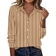 thumbnail image 1 of Camisas de Manga Larga para Mujeres Blusa de Trabajo Casual de Ajuste Suelto con Collar de Solapa Versátil Capa de Color Sólido, 1 of 7