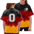 thumbnail image 1 of TZEWGL T-Shirts For Girl Round Neck Loose Short Sleeve Color Block Letter Print Clothes For Toddlers size 6-7T, 1 of 5