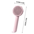 thumbnail image 4 of FEOLGEHLY De-Shedding Brush for Dogs and Cats, Self Cleaning Pet Brush with Hair Removal Button, Gentle Deshedding Tool with Curved Design and Massage Particles for Shedding Pet Hair Removal (Pink), 4 of 5
