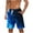 Light Blue-1, variant on Men's Board Shorts Hawaiian Breathable Flame Print Swimwear with Elastic Waist Drawstring Summer Shorts for Surfing Pool Parties Orange-1 M