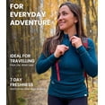 thumbnail image 5 of 𝗕𝗥𝗘𝗔𝗧𝗛𝗔𝗕𝗟𝗘 Merino.tech Women’s Lightweight Merino Wool Long Sleeve Base Layer Top with Hiking Socks, 5 of 10