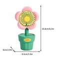 thumbnail image 5 of USB Rechargeable Mini Desk Fan with Flower Pot Design - Quiet Portable Small Fan for Office Dorm Desktop - Cute Aesthetic Cooling Fan with USB Cable - Compact Personal Fan for Home Workspace Study, 5 of 8