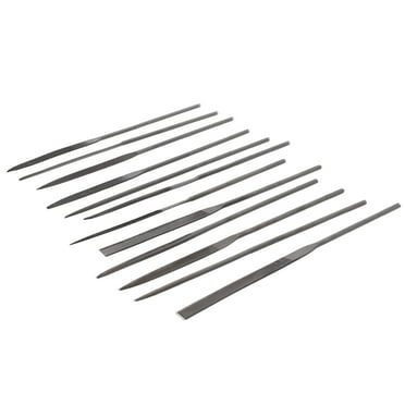The Beadsmith Mini Needle Files – Metal Hand Files, 10MM, 2 Cut, Made of Steel – 12 Piece Set Includes: Round, Triangle, Knife File, Oval, Flat Blunt, Flat Tapered, Half-Round, and Square Files