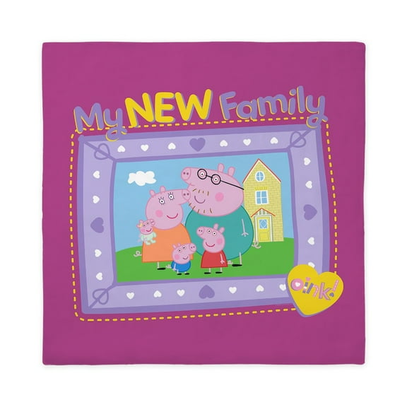 CafePress - Peppa Pig: My New Family - Queen Duvet
