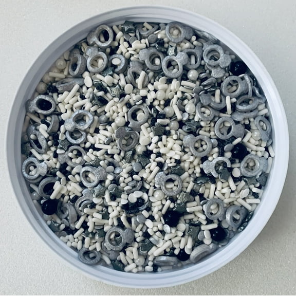 Wedding Ring Mix Confetti Sprinkles, Cake, Cookie, Donut, Cakepop Toppings, 6 oz.