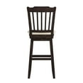 thumbnail image 4 of Weston Home Sheena Slat Back Bar Height Wood Swivel Stool, Antique Black, 4 of 5