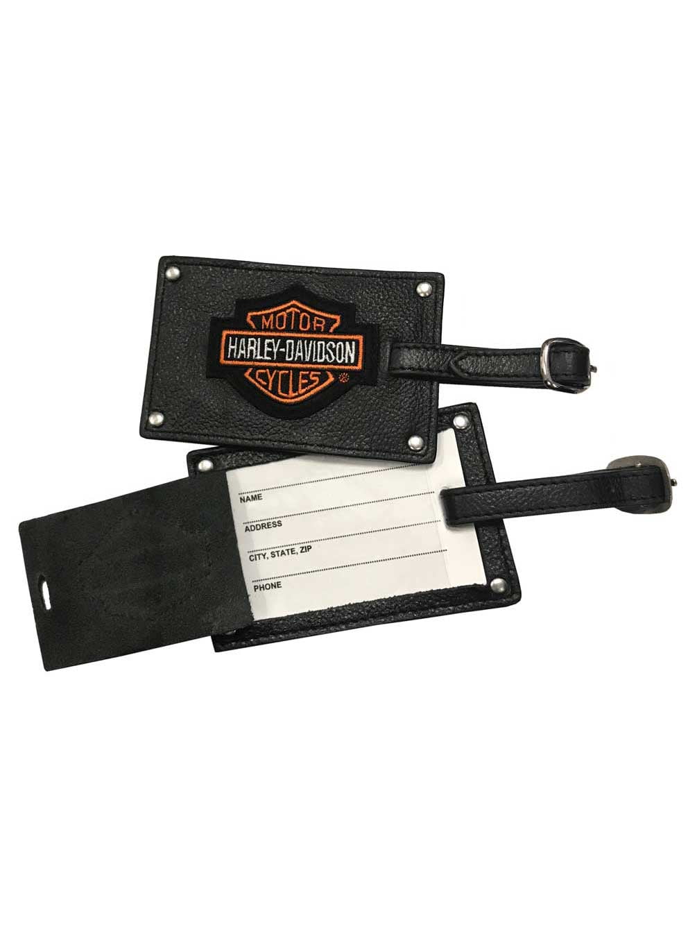 HarleyDavidson Bar & Shield Belted Luggage Tags Leather 99301, Harley Davidson