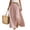 Pink_Skirt, variant on Women's Cotton Linen Swing Long Skirt Elastic Waist Flowing Maxi Crinkled Skirt Retro Casual Layered Pleated Flowy Long Maxi Skirts With Belt Light XL