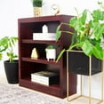 thumbnail image 3 of Concepts in Wood 3 Shelf Wood Bookcase, 36 inch Tall - Cherry Finish, 3 of 7