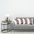 thumbnail image 3 of Ambesonne Tribal Throw Pillow Cover 4 Pack, Zig Zag Aztec Motif, 24", Vermilion and White, 3 of 5