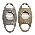 thumbnail image 4 of 1 Pcs Double Blades Craving Pocket Bronze Cigar Cutter Knife Scissor Cutting Tool, 4 of 10