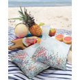 16x16 Outdoor Pillow Covers Set of 2, Ocean Theme Waterproof Polyester