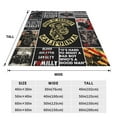 thumbnail image 5 of Sons of Gift Anarchy Merch Gifts Stuff Throw Blanket 80x60 Inches, Lightweight Silky Fleece with Fluffy Fuzzy Sherpa for Bed, Sofa,Travel and Camping Birthday Gift Christmas, 5 of 6