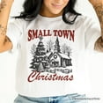 thumbnail image 2 of Small Town Christmas Vintage T‑Shirt, Rustic Winter Church Tee, 2 of 6
