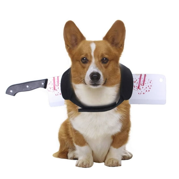 lanema Cat Dog Funny Knife Costume Bloodstains Design Soft Comfortable Cloth