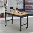 thumbnail image 7 of WhizMax 48" Adjustable Height Workbench 2000 LBS Workstation With 9.8FT Cable & Drawer & 4 Rolling Casters for Workshop Garage, 7 of 7