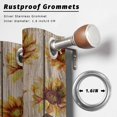 thumbnail image 2 of Outdoor Curtains for Patio Waterproof, Farmhouse Rooster Outdoor Privacy Panels Grommet, Vintage Farm Chicken Sunflower Wooden Blackout Outside Curtains for Porch/Cabana 54"x84", 1 Panel, 2 of 8