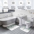 thumbnail image 5 of Green Eucalyptus Leaves Bath Mat 3 Piece Bathroom Rug Set, Summer Botanical Watercolor Non Slip Bath Rug Contour Mat and Toilet Lid Cover, Absorbent Shower Mats Soft Bath Rugs and Mats Sets, 5 of 8