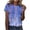 Blue, variant on LOVZFMLL Women's Summer Tops Women Fashion Summer Printed Regular Women Short Sleeves Round Neck