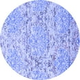 thumbnail image 1 of Ahgly Company Machine Washable Indoor Round Abstract Blue Contemporary Area Rugs, 7' Round, 1 of 4