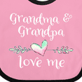 thumbnail image 4 of Inktastic Grandma and Grandpa Love Me- Heart Grandchild Boys or Girls Baby Bib, 4 of 4