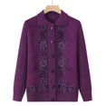 thumbnail image 2 of Ropa de primavera para personas de mediana edad y mayores, cárdigan fino, suéter de abuela para primavera y otoño, suéter para madre, abrigo, ropa para señora mayor, 2 of 6