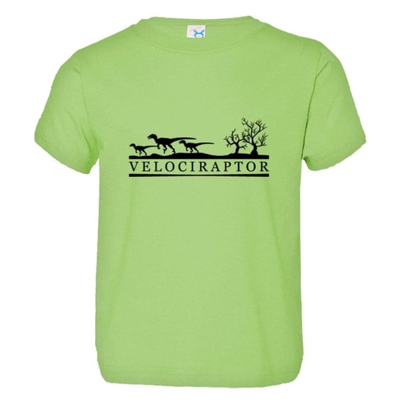 PleaseMeTees™ Toddler Velociraptor Educational Dinosaur Jurassic HQ Tee